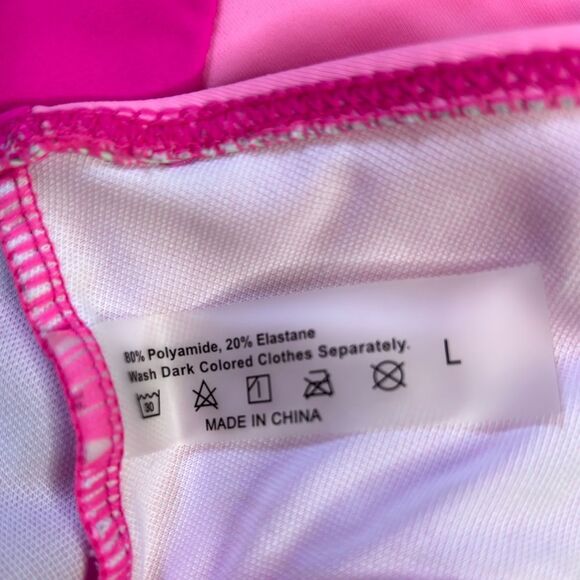 Shein 2-Piece Pink Colorblock Swimsuit Set - Picture 5 of 5